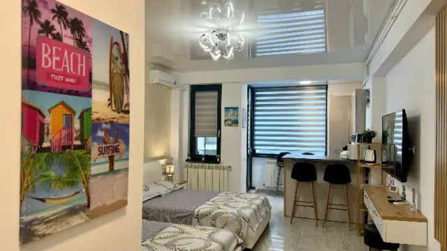 cameră Cameră 1 la SEAVIEW DELUXE DOUBLE STUDIO-BEACHFRONT RESORT în Năvodari - imagine 24